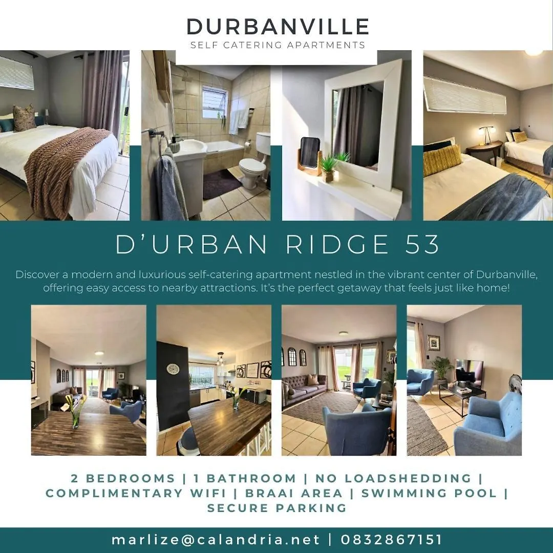 Durbanville Self Catering Apartments Cape Town Güney Afrika